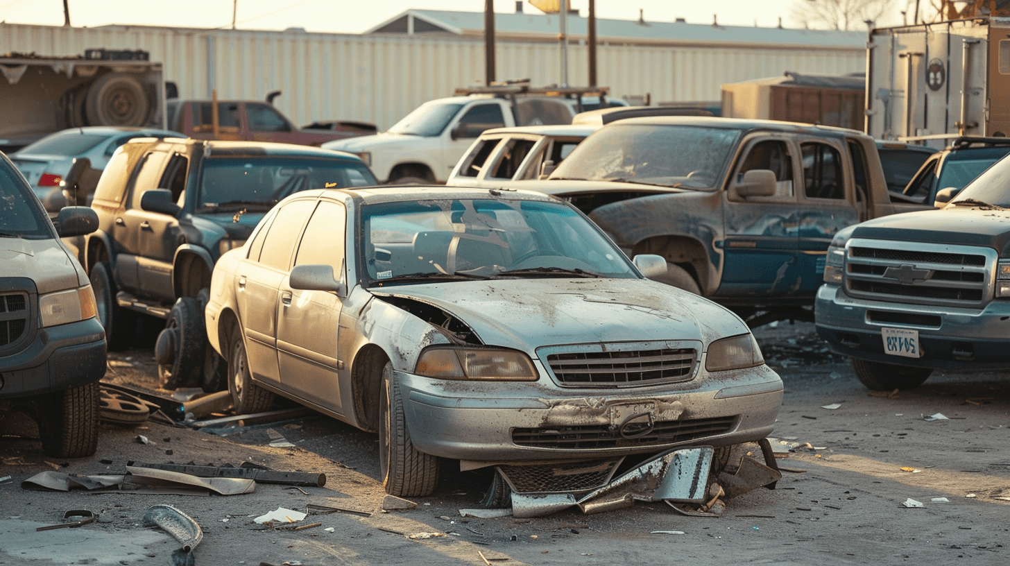 Junk Car ready to be bought for cash and picked up from a yard